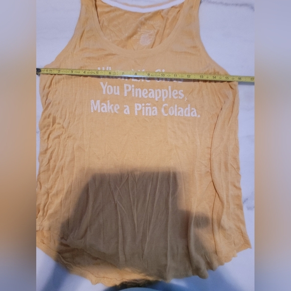 Grayson Threads Pina Colada Soft Yellow Tank Top Size Small - Picture 6 of 6